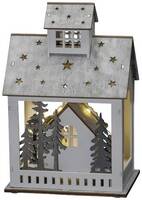 Konstsmide 3278-210 Fa figura Ház, Piac Melegfehér LED Melegfehér időzítővel, Kapcsolóval