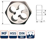Rotec 371.2615 HSS Zeskante Snijmoeren DIN 382 MF26x1,5
