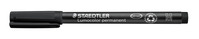 STAEDTLER Lumocolor 317 Permanente Marker, Medium Punt, 1 mm, Zwart (pak 10 stuks)