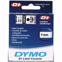 Etikettenband Dymo D1 9mm/7m schwarz/transparent