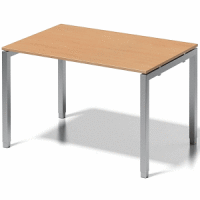 Schreibtisch Cito BxTxH 120x80x65-85cm buche Gestell silber