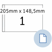 Etiketten A5 Papier weiß 205x148,50mm 1000 Blatt/1000 Etiketten