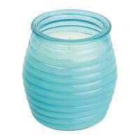 Olympia Beehive Jar Candle in Blue Glass with 50 Hour Burn Time - Pack of 12