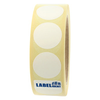Thermotransfer-Etiketten Ø 30 mm, 5.000 Papieretiketten auf 1 Rolle/n, 3 Zoll (76,2 mm) Kern, weiß permanent