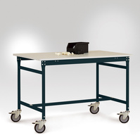 ESD-Beistelltisch BASIS mobil mit Kunststoff-Tischplatte in Anthrazit RAL 7016, BxTxH: 1500 x 800 x 856 mm | LBK4066.7016