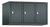 C+P Aufsatz-Garderobenschrank Classic, 3 Abteile, H500B900T500 mm