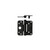 Intersteel glijlager scharnier - SKG*** - afgerond - 89x89x3 mm - zwart - DIN links