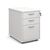 Office tall mobile pedestal drawers - delivery and install - standard width, white
