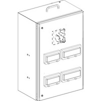 KS Abgangskasten,250A, leer, 3L+N+PE, 28 Teilungeinheiten