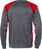 Langarm-T-Shirt 7071 THV grau/rot - Rückansicht
