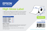 High Gloss Label - Continuous Roll: 102mm x 33m. MOQ 18 rolls