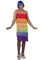 Disfraz Flapper con Flecos Orgullo LGBT para hombre M/L