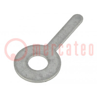 Tip: solder lug ring; 0.5mm; M3; Ø: 3.3mm; THT; screw; brass; tinned