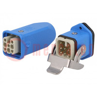 Connector: HDC; male + female; plug + socket,complete set; PIN: 8