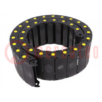 Cable chain; MEDIUM; Bend.rad: 80mm; L: 990mm; Int.height: 18mm