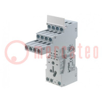 Socket; PIN: 14; 6A; 300VAC; T-R4; on panel,for DIN rail mounting