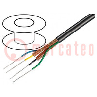 Wire: microphone cable; 2x0.15mm2; black; tinned,OFC; -15÷70°C