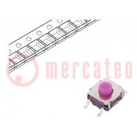 Microschakelaar TACT; SPST-NO; pos: 2; 0,05A/32VDC; SMT; geen; 2,3N