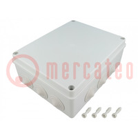 Enclosure: junction box; X: 190mm; Y: 240mm; Z: 90mm; IP65; grey