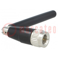 Antenna; 2G,3G,4G,LTE; linear; twist-on; 50Ω; -40÷70°C; male,SMA