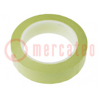 Tape: electrical insulating; W: 25mm; L: 66m; Thk: 0.063mm; yellow