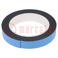 Tape: fixing; W: 19mm; L: 5m; Thk: 0.8mm; two-sided adhesive; acrylic