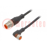Connection lead; PIN: 3; 3m; plug; 4A; -25÷80°C; Insulation: PUR