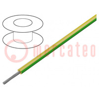 Wire; stranded; Cu; 10AWG; PPO; green-yellow; 600V; 30m; 100ft