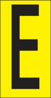Buchstaben - E, Gelb, 88 x 38 mm, Baumwoll-Vinylgewebe, Selbstklebend, B-499