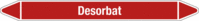 Rohrmarkierer ohne Gefahrenpiktogramm - Desorbat, Rot, 5.2 x 50 cm, Seton