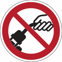 Sicherheitskennzeichnung - Am Kabel ziehen verboten, Rot/Schwarz, 20 cm, B-7525