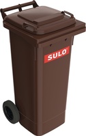 Müllgroßbehälter 80l HDPE braun fahrbar,
