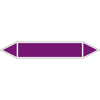 Rohrleitungskennz/Pfeilschild Gruppe7 Laugen(violett), selbstkl.Folie,12,6x2,6cm Version: P7000 DIN 2403 - blanko zur Selbstbeschriftung P7000