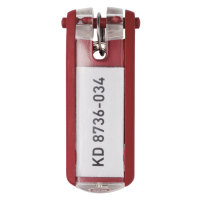 Schlüsselanhänger KEY CLIP, mit Clip-Mechanismus, verschiedene Farben, 1 VE = 6 Stück Version: 03 - rot