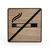 Tello Wood Holz-Türschild eckig, Material: Eiche Furnier, Maße 10,0 x 10,0 cm, Farbe: Eiche, Motiv: Schwarz Version: 06 - Rauchen verboten