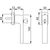 Skizze zu HOPPE ablakkilincs TOULON cilinderzáras TBT, 7x43 mm, fehér