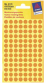Avery Etiquettes ronds diamètre 8 mm, orange clair, 416 pièces