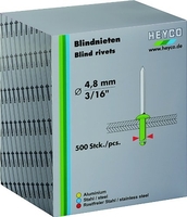 HEYTEC HEYCO 01262240200 COFFRET DE RIVETS AVEUGLES DIAMÈTRE : 2,4 CM