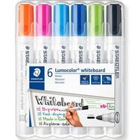 STAEDTLER MARCADORES PIZARRA BLANCA LUMOCOLOR 351 PUNTA REDONDA C/SURTIDOS ESTUCHE 6 UD