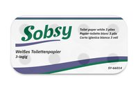 SOBSY Toilettenpapier SY-66014, 3-lagig, hochweiss
