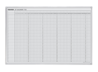 Jahresplaner JetKalender, Planungstafel, 53 Kalenderwochen, 900x600 mm, hellgrau
