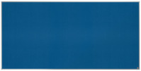 Filz-Notiztafel Essence, Aluminiumrahmen, 2400 x 1200 mm, blau