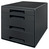 Schubladenbox Recycle CUBE, klima-kompensiert, 4 Schubladen, Karton, schwarz