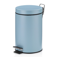 Kela 24290 Abfallbehälter Rund Metall Blau