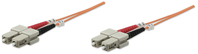 Intellinet Glasfaser LWL-Anschlusskabel, Duplex, Multimode, SC/SC, 62,5/125 µm, OM1, 5 m, orange