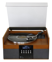 Soundmaster PL910 Plattenspieler Audio-Plattenspieler mit Riemenantrieb Holz
