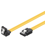 Goobay CAK SATA 600-020 90° CLIP 0.2m SATA cable SATA 7-pin Black, Yellow