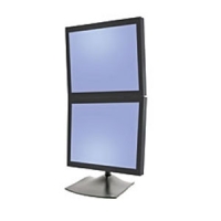 Ergotron DS Series DS100 Dual Monitor Desk Stand, Vertical 61 cm (24 Zoll) Schwarz