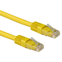 ACT 5.00m Cat6a UTP cable de red Amarillo 5 m U/UTP (UTP)