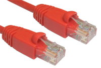 Cables Direct 3m Cat5e networking cable Red U/UTP (UTP)